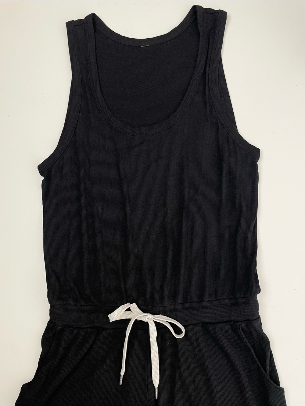 Vuori Torrey Ribbed Black Romper Sleeveless - Picture 8 of 14